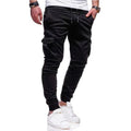 Calça Cargo mosculia 6 Bolsos Sarja Skate Jogger Casual 2023 Hip - Hop Elástico Slim