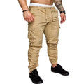 Calça Cargo mosculia 6 Bolsos Sarja Skate Jogger Casual 2023 Hip - Hop Elástico Slim