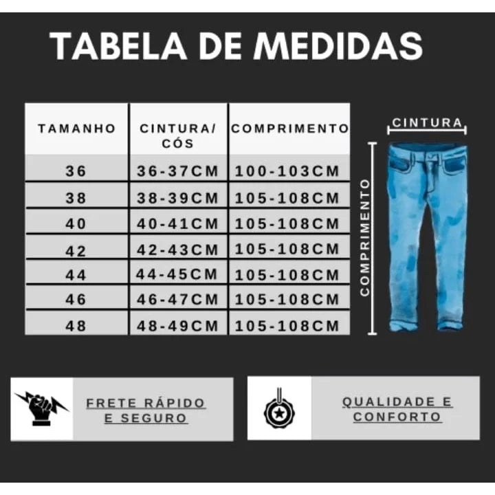 Calça Jeans Masculina Slim Original Skinny Qualidade Premium