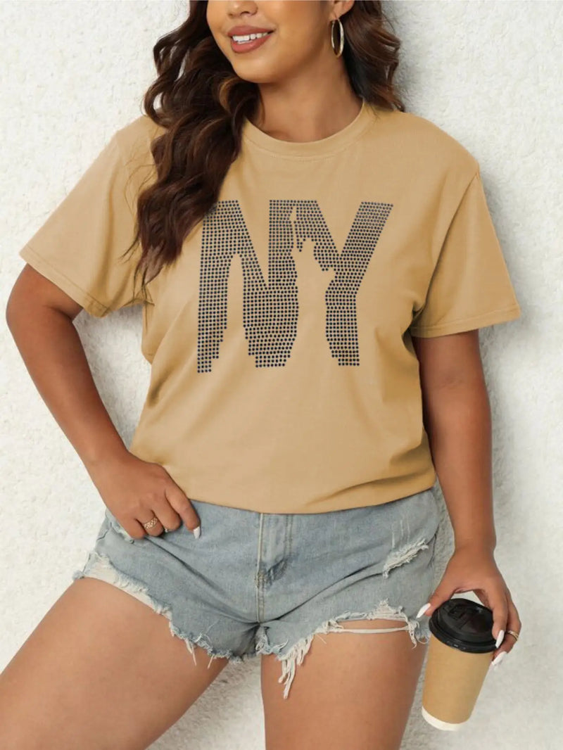 T-shirt Plus NYC Basica Com Pedraia