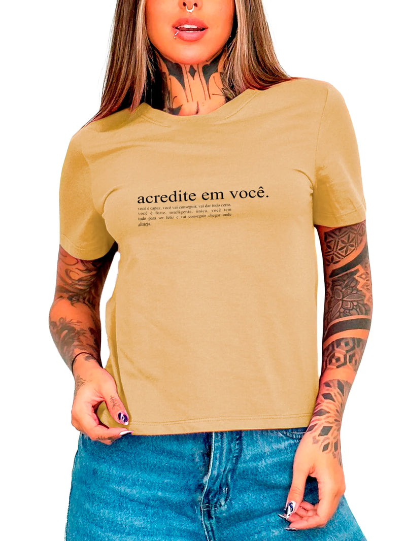 Blusa camisa T-shirt Feminina100% Algodão