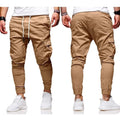 Calça Cargo mosculia 6 Bolsos Sarja Skate Jogger Casual 2023 Hip - Hop Elástico Slim