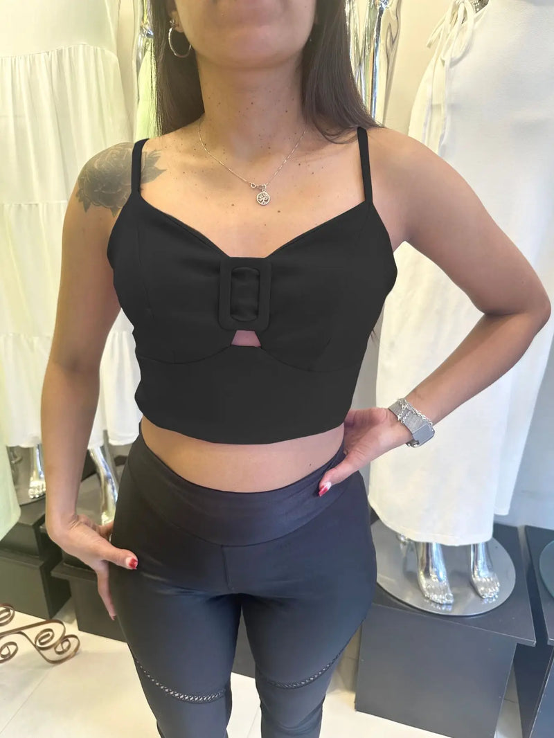 Top Cropped Alcinha Feminino Com Bojo