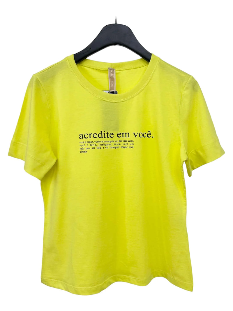 Blusa camisa T-shirt Feminina100% Algodão