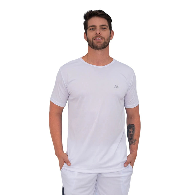 Camiseta Masculina Slim Moda Masculina Dry Fit Branca